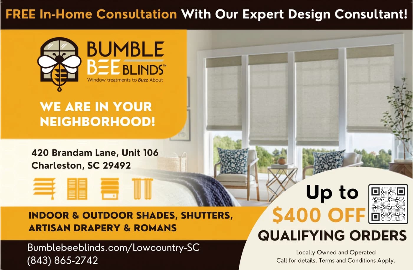 Bumble Bee Blinds of the Lowcountry