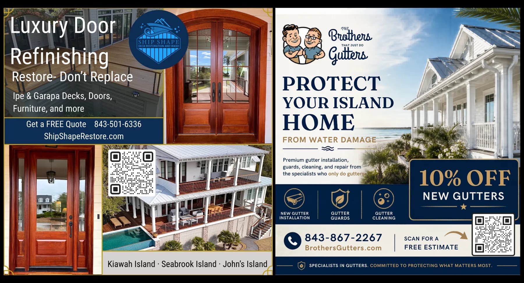 Kiawah/Seabrook Spotlight Postcard, April 2026, postage side