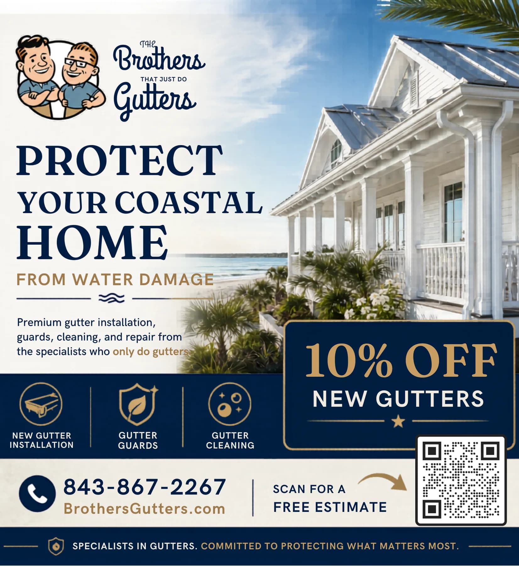 Kiawah/Seabrook Spotlight Postcard, April 2026, close-up of one ad