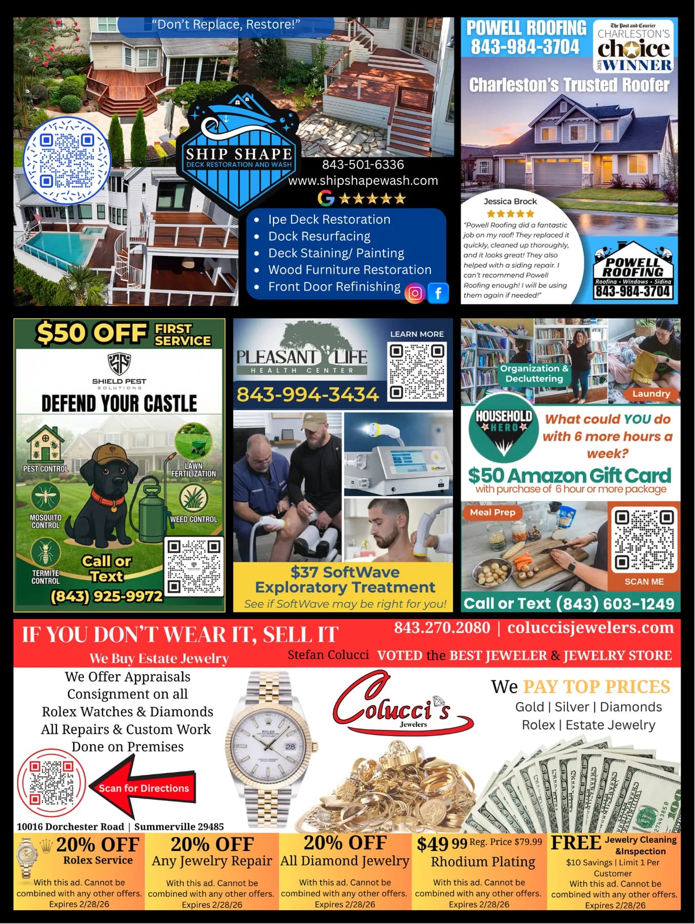 Daniel Island/Clements Ferry Spotlight Postcard, February 2026, postage side