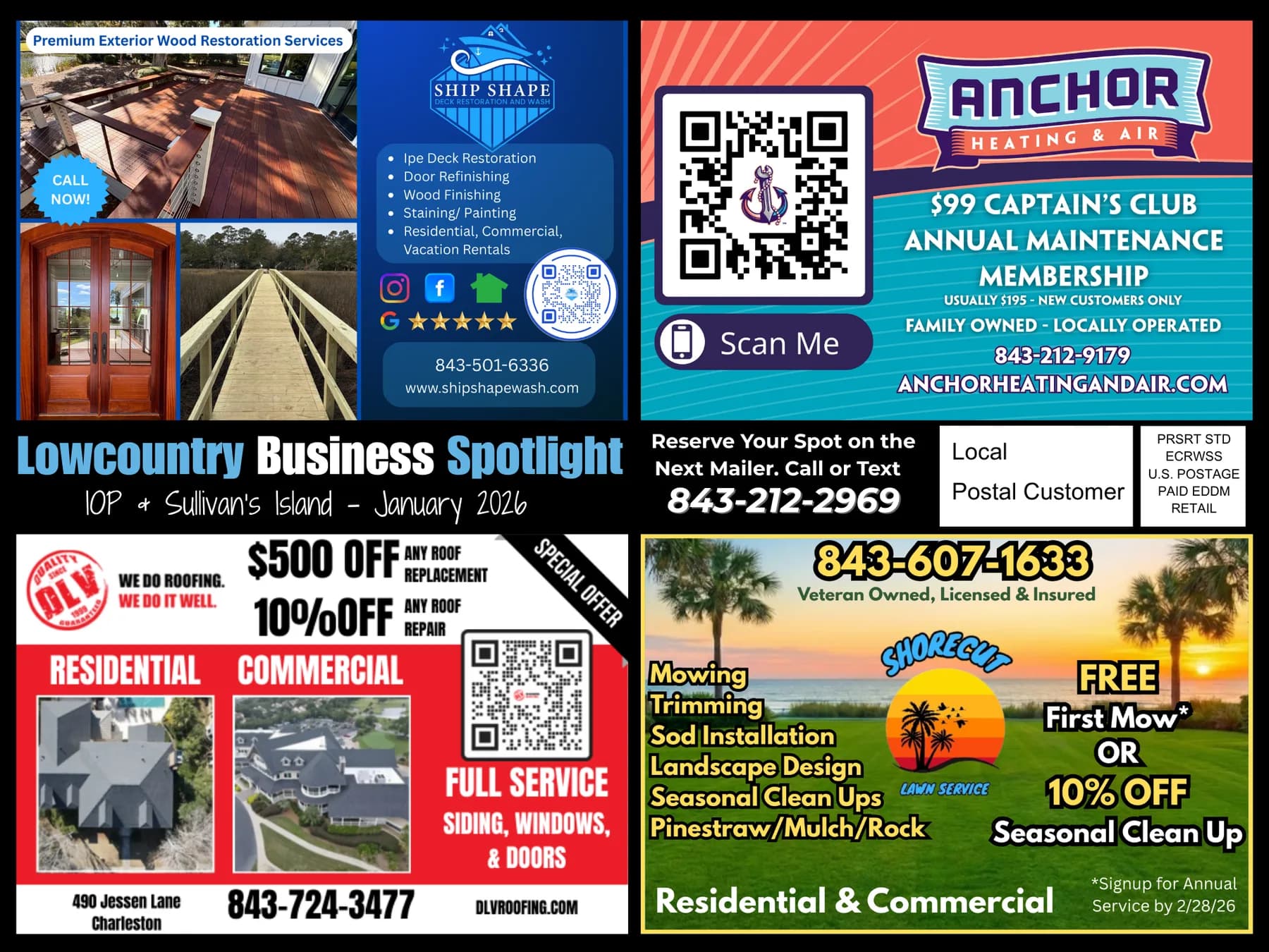 IOP/Sullivan's Spotlight Postcard, January 2026, front