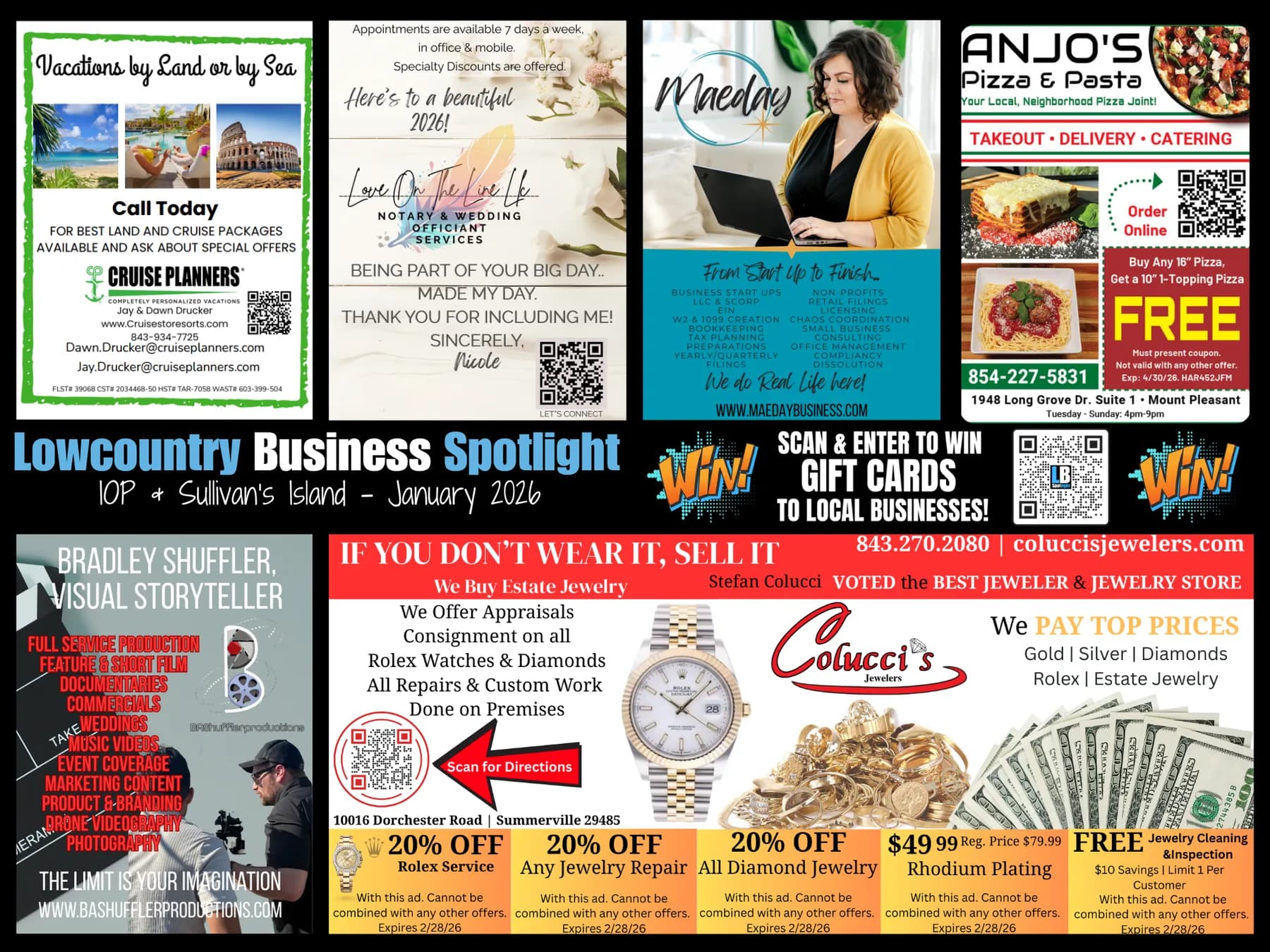 IOP/Sullivan's Spotlight Postcard, January 2026, postage side